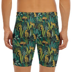 Tropical Jaguar Pattern Print Men's Long Boxer Briefs