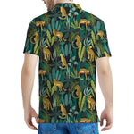 Tropical Jaguar Pattern Print Men's Polo Shirt