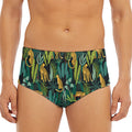 Tropical Jaguar Pattern Print Men's Triangle Swim Briefs