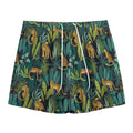 Tropical Jaguar Pattern Print Mesh Shorts