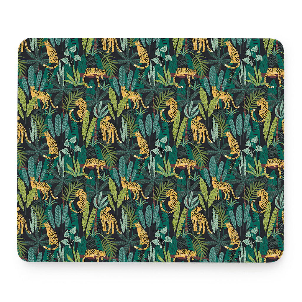 Tropical Jaguar Pattern Print Mouse Pad