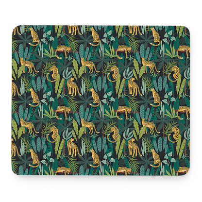 Tropical Jaguar Pattern Print Mouse Pad