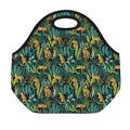 Tropical Jaguar Pattern Print Neoprene Lunch Bag