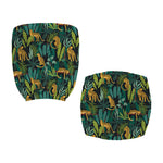 Tropical Jaguar Pattern Print Office Chair Cover