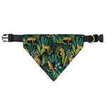 Tropical Jaguar Pattern Print Over The Collar Dog Bandana