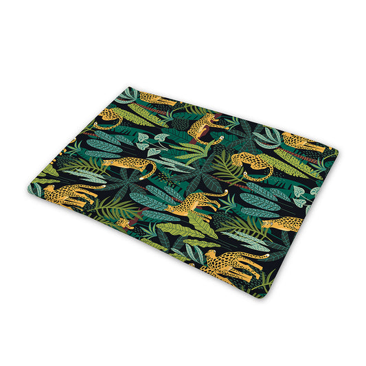 Tropical Jaguar Pattern Print Pet Cooling Mat Cover