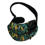 Tropical Jaguar Pattern Print Pet Sling Carrier