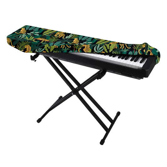 Tropical Jaguar Pattern Print Piano Keyboard Cover