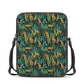 Tropical Jaguar Pattern Print Rectangular Crossbody Bag