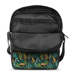 Tropical Jaguar Pattern Print Rectangular Crossbody Bag