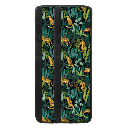 Tropical Jaguar Pattern Print Refrigerator Handle Covers
