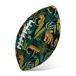 Tropical Jaguar Pattern Print Rugby Ball