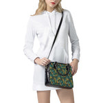Tropical Jaguar Pattern Print Shoulder Handbag