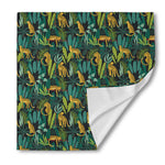 Tropical Jaguar Pattern Print Silk Bandana