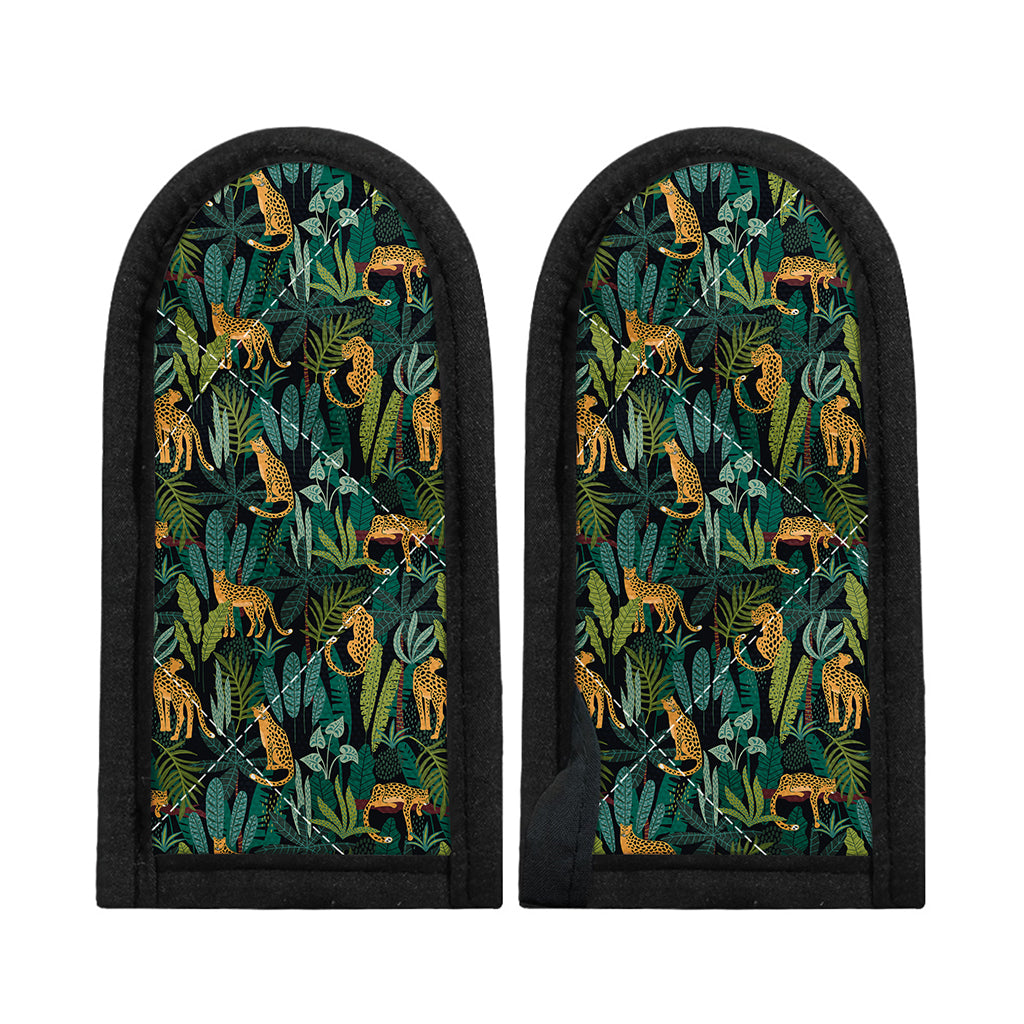 Tropical Jaguar Pattern Print Skillet Handle Cover