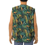 Tropical Jaguar Pattern Print Sleeveless Baseball Jersey