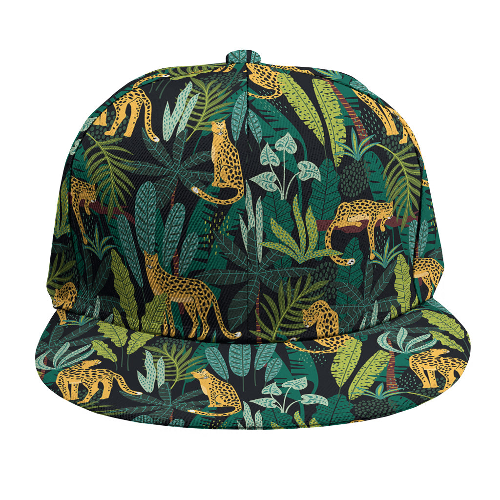 Tropical Jaguar Pattern Print Snapback Cap