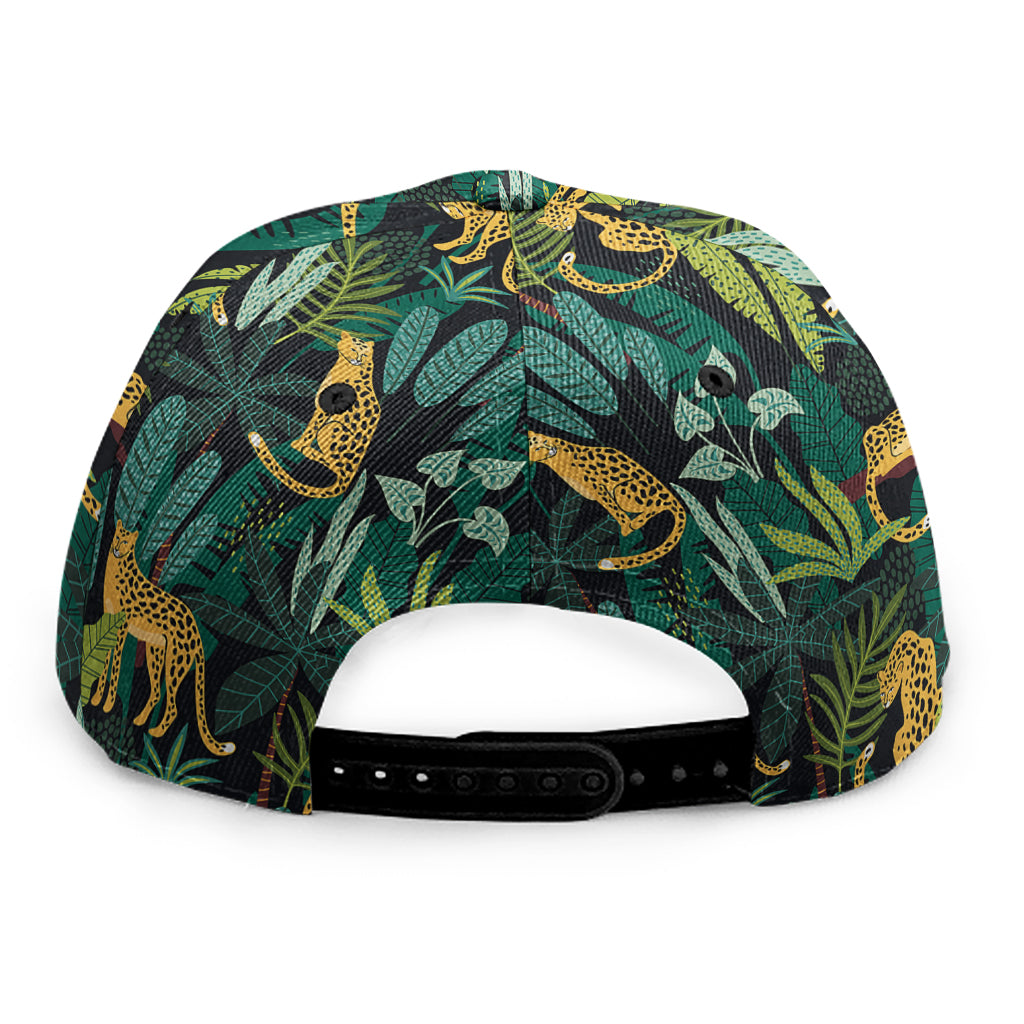 Tropical Jaguar Pattern Print Snapback Cap