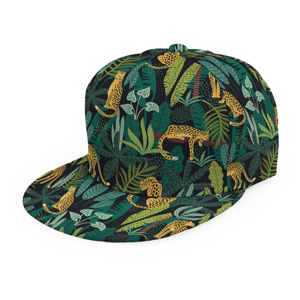 Tropical Jaguar Pattern Print Snapback Cap