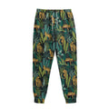 Tropical Jaguar Pattern Print Sweatpants