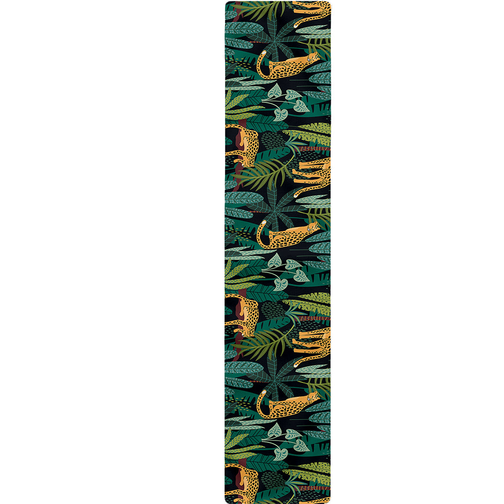 Tropical Jaguar Pattern Print Table Runner