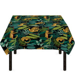 Tropical Jaguar Pattern Print Tablecloth