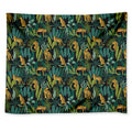 Tropical Jaguar Pattern Print Tapestry