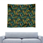 Tropical Jaguar Pattern Print Tapestry