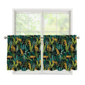 Tropical Jaguar Pattern Print Tier Curtains