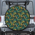 Tropical Jaguar Pattern Print Tire Cover
