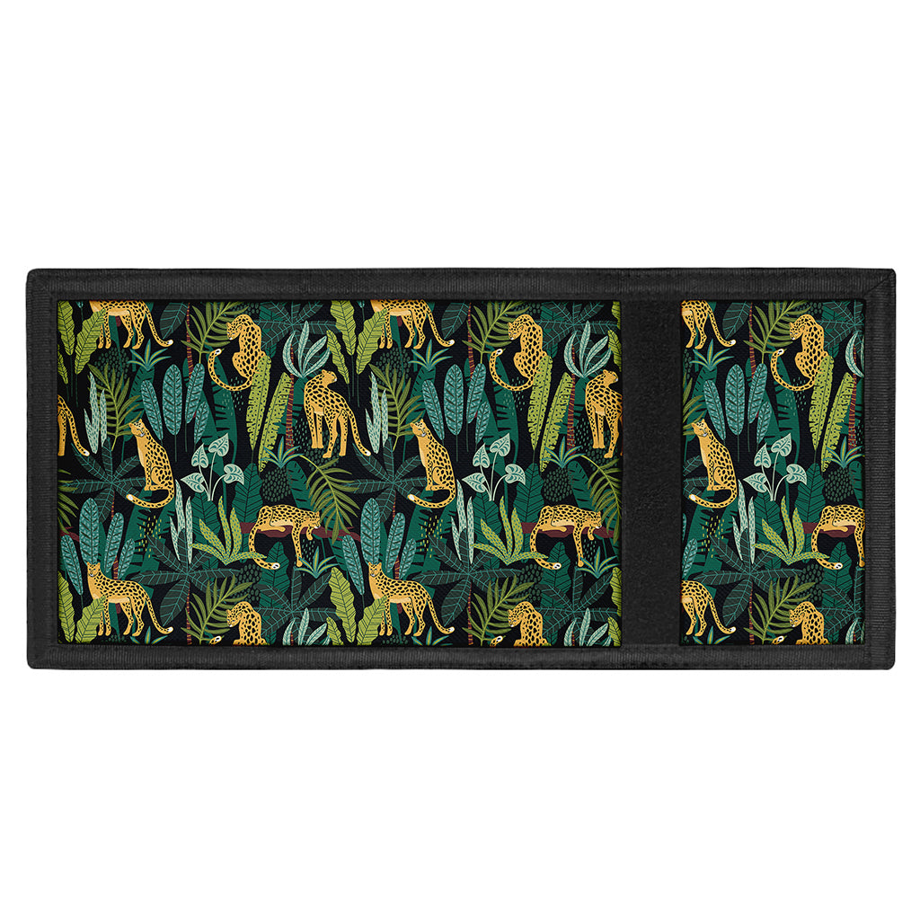 Tropical Jaguar Pattern Print Trifold Wallet