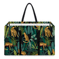 Tropical Jaguar Pattern Print Utility Tote Bag
