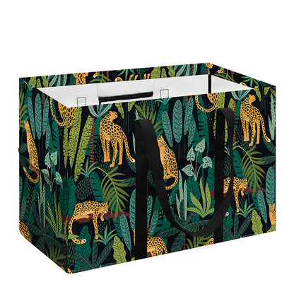 Tropical Jaguar Pattern Print Utility Tote Bag