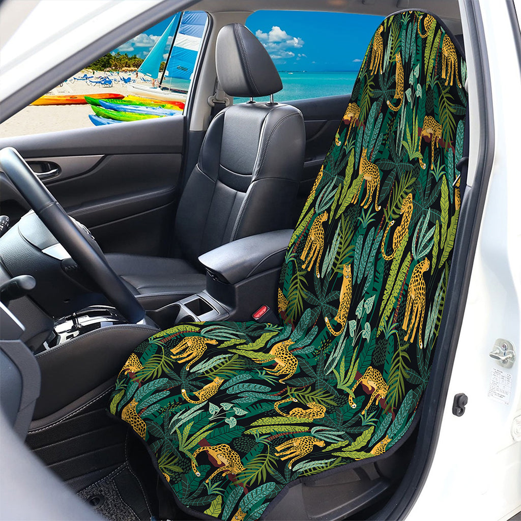 Tropical Jaguar Pattern Print Waterproof Car Seat Cover
