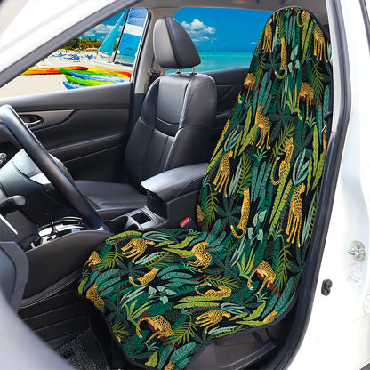 Tropical Jaguar Pattern Print Waterproof Car Seat Cover