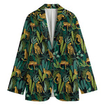 Tropical Jaguar Pattern Print Women's Cotton Blazer