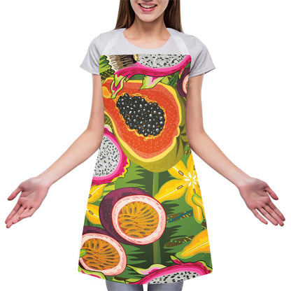 Tropical Jungle Fruits Pattern Print Adjustable Apron