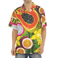 Tropical Jungle Fruits Pattern Print Aloha Shirt