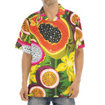 Tropical Jungle Fruits Pattern Print Aloha Shirt