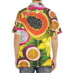 Tropical Jungle Fruits Pattern Print Aloha Shirt