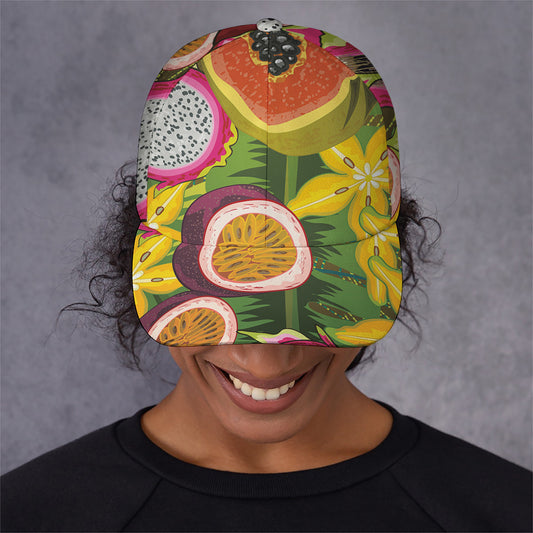Tropical Jungle Fruits Pattern Print Baseball Cap