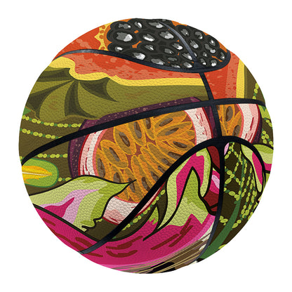 Tropical Jungle Fruits Pattern Print Basketball