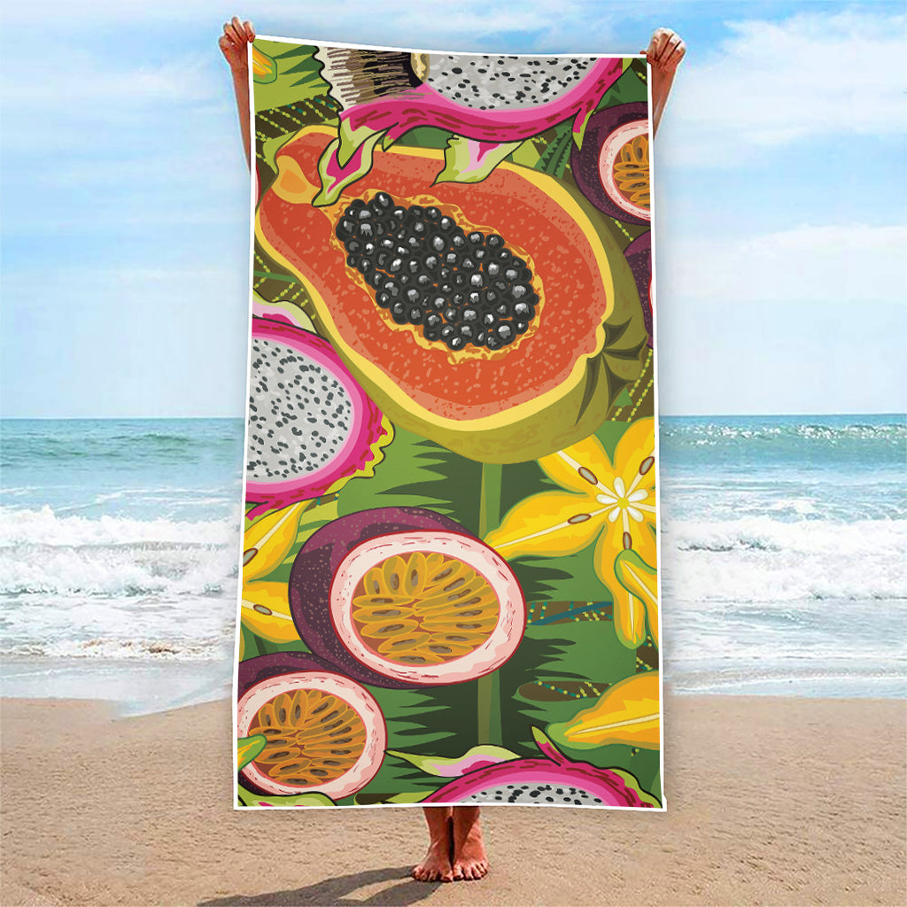 Tropical Jungle Fruits Pattern Print Beach Towel