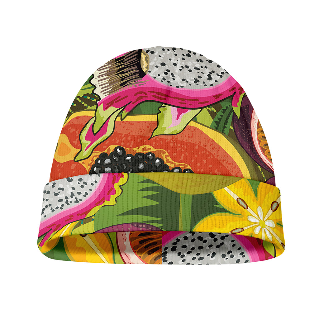 Tropical Jungle Fruits Pattern Print Beanie