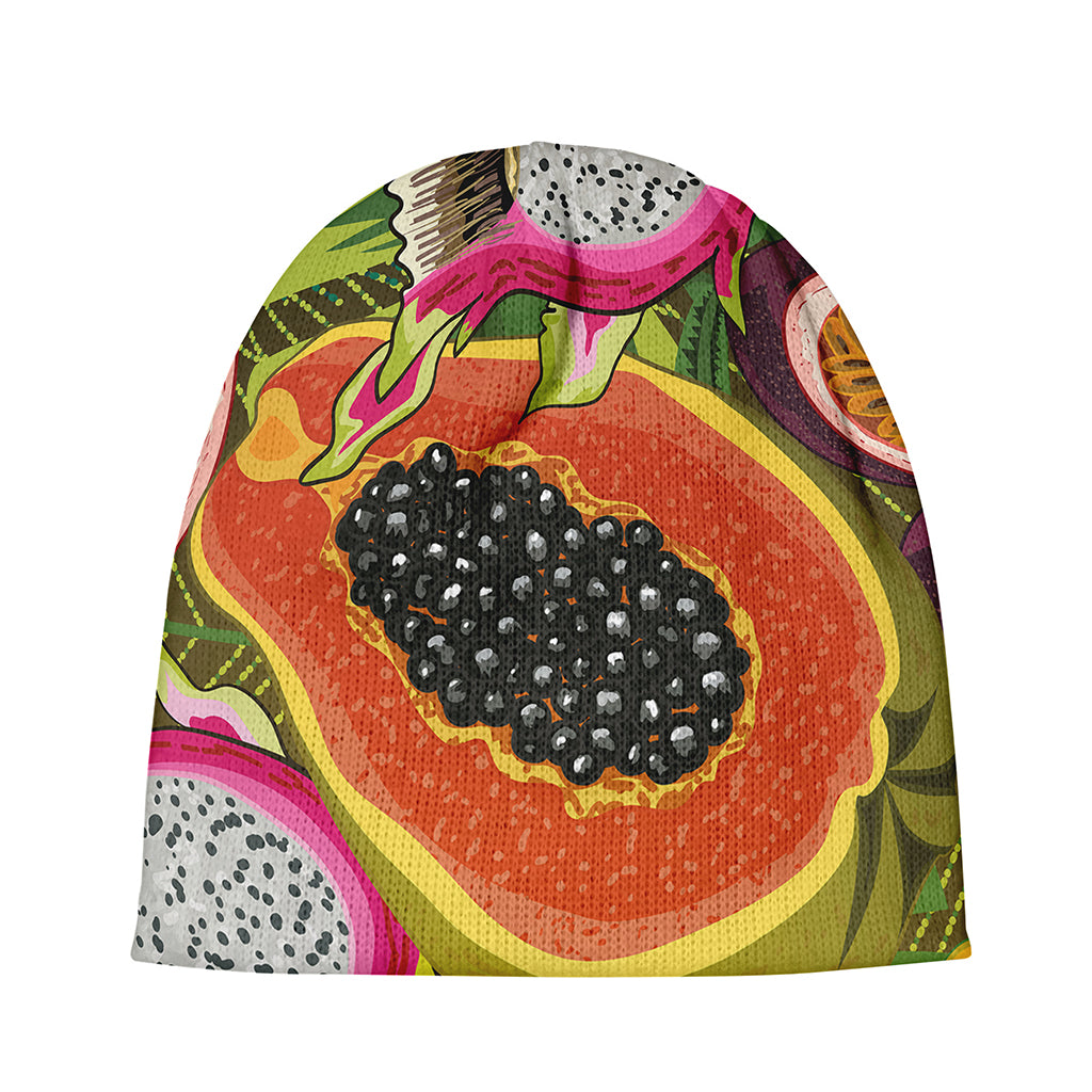Tropical Jungle Fruits Pattern Print Beanie