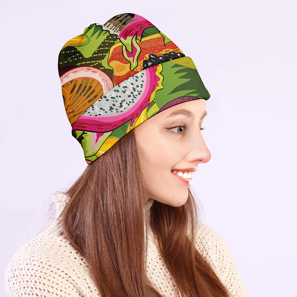 Tropical Jungle Fruits Pattern Print Beanie
