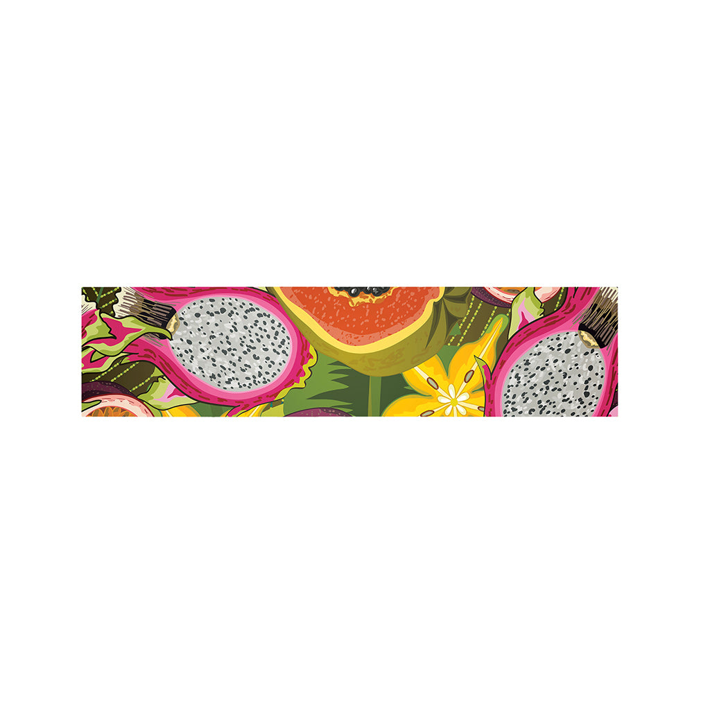 Tropical Jungle Fruits Pattern Print Bed Runner
