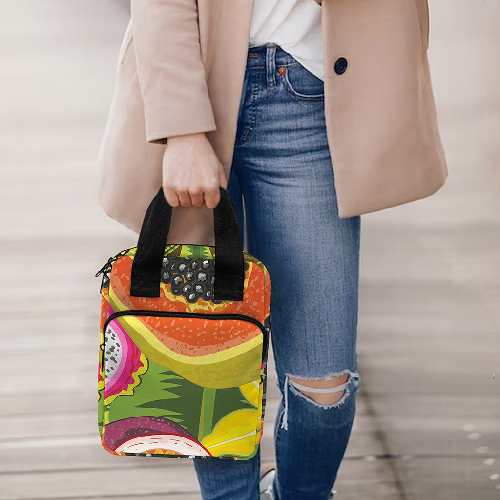 Tropical Jungle Fruits Pattern Print Bible Tote Bag