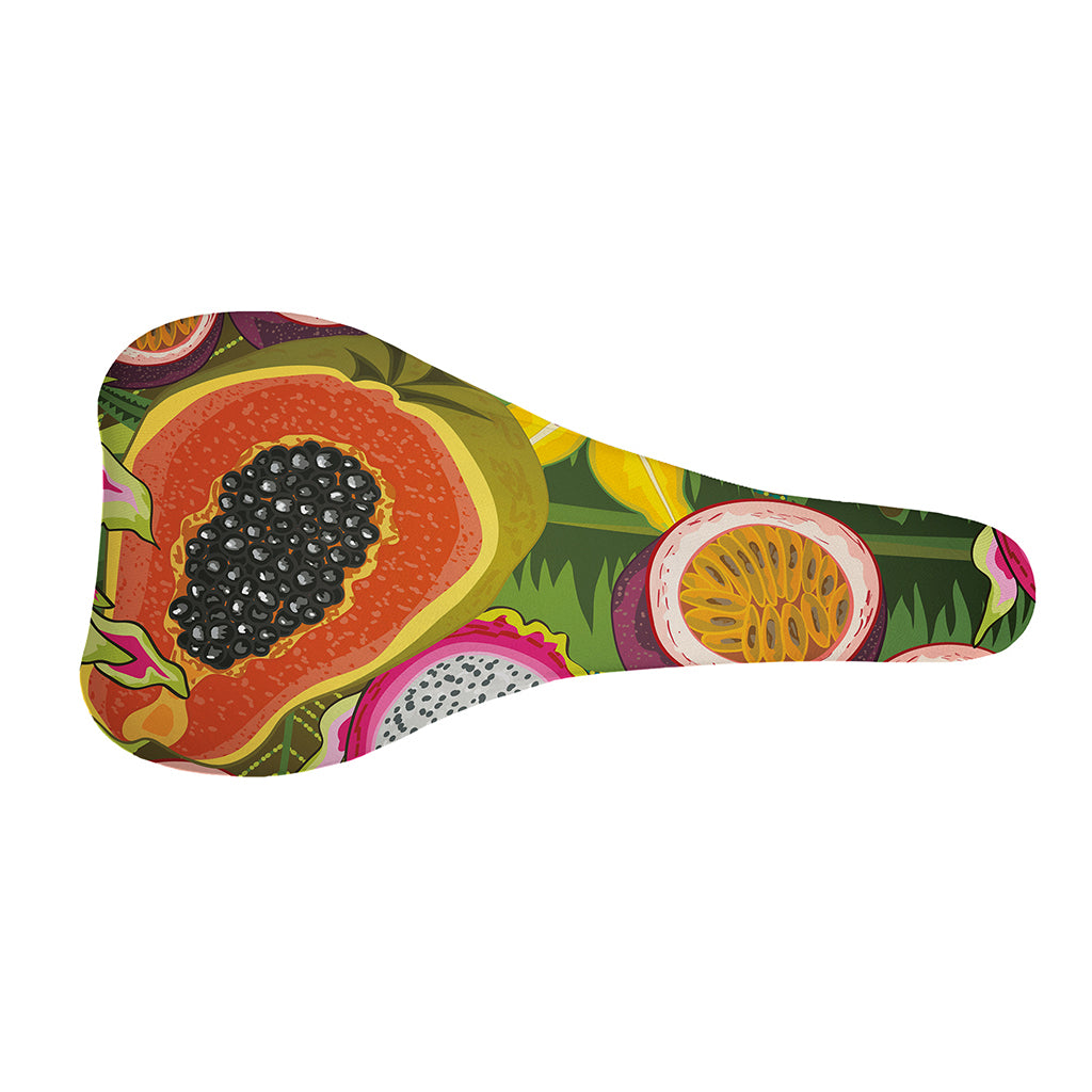 Tropical Jungle Fruits Pattern Print Bicycle Seat Cover