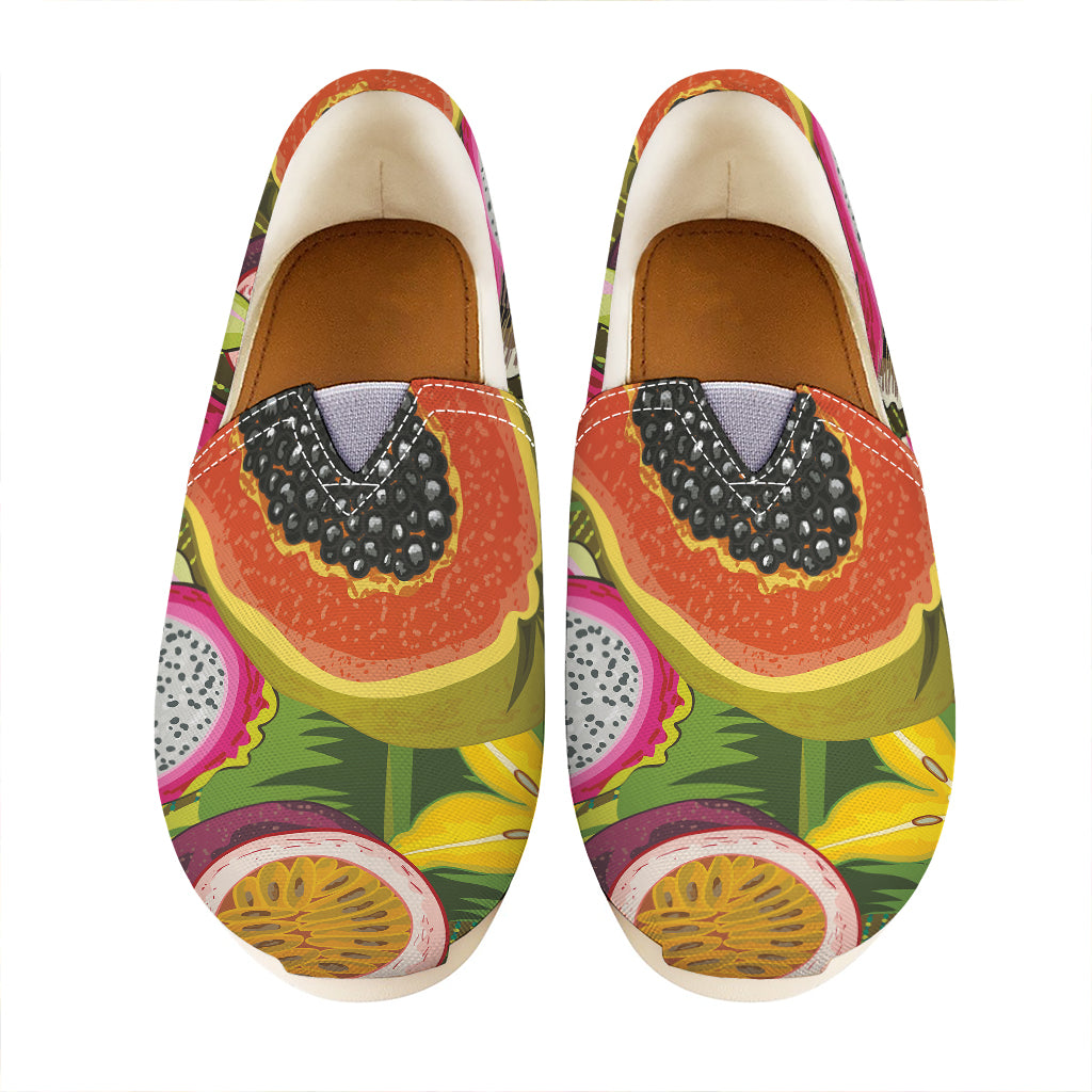 Tropical Jungle Fruits Pattern Print Casual Shoes
